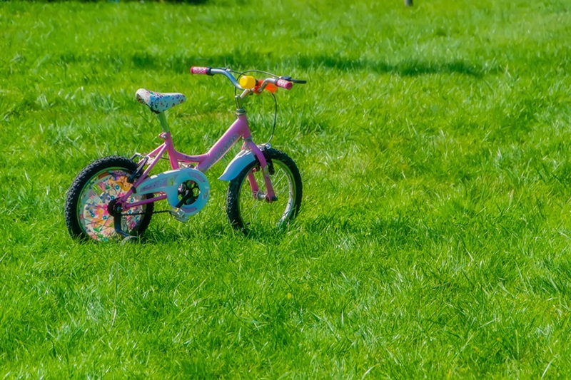 How to Size a Bike for Your Child a Bike in a Field of Grass