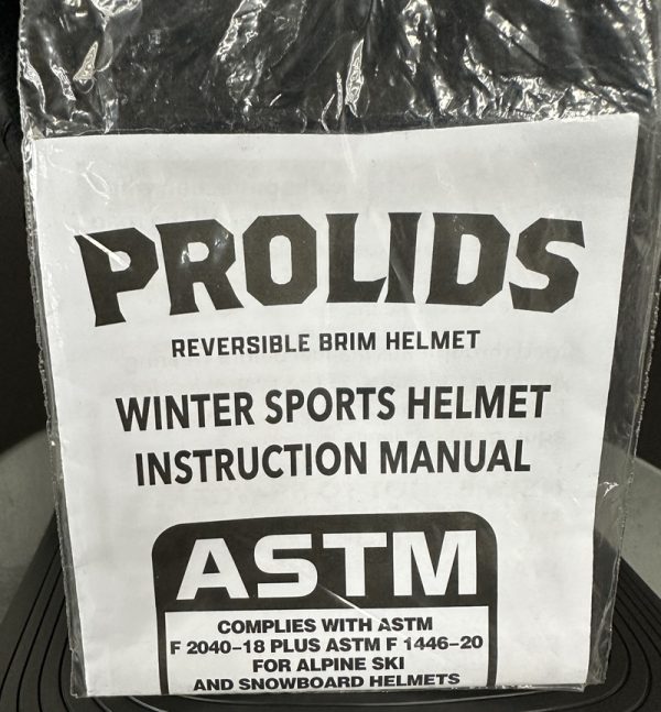 ProLids Winter Helmet with Checkered Brim Instruction Manual
