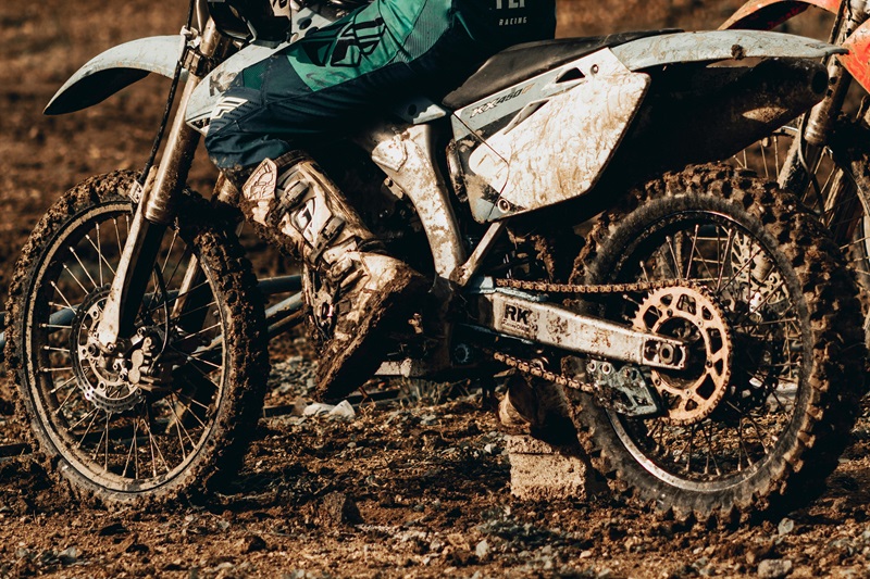 Tucson Dirt Biking Lessons Close Up of a Dirt Bike with a Person Sitting on it